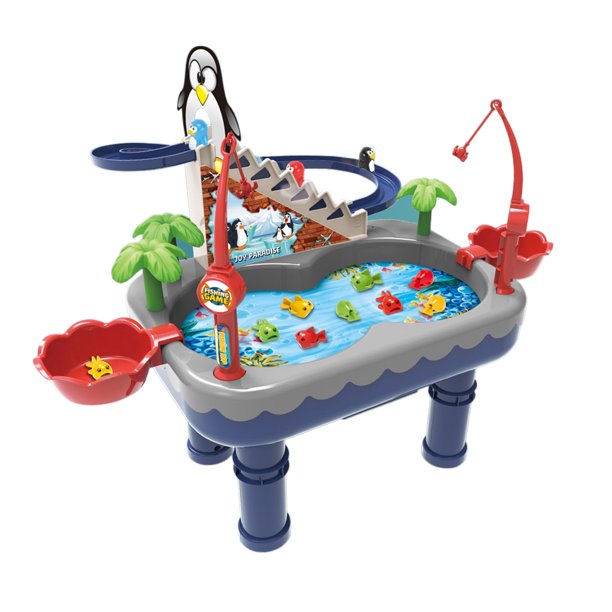 Fishing Game Set- Party Toy with Fishing Poles, Swimming Fish, Penguin –  Tido Toys